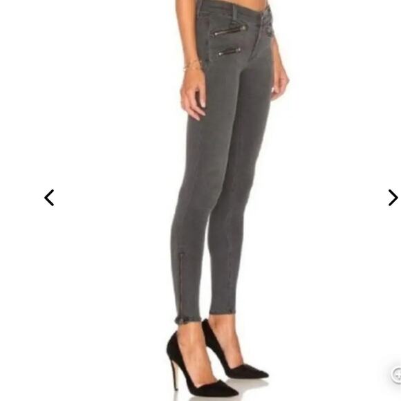 rag & bone Zipper Tech Moto Skinny Ankle Dark Gray Seattle Jeans 29 - Picture 16 of 16